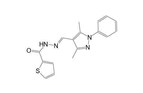 N'-[(E)-(3,5-dimethyl-1-phenyl-1H-pyrazol-4-yl)methylidene]-2-thiophenecarbohydrazide