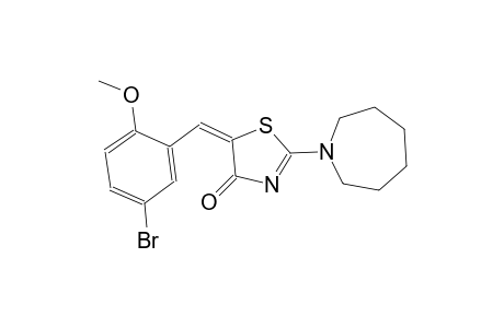 (5E)-5-(5-bromo-2-methoxybenzylidene)-2-hexahydro-1H-azepin-1-yl-1,3-thiazol-4(5H)-one