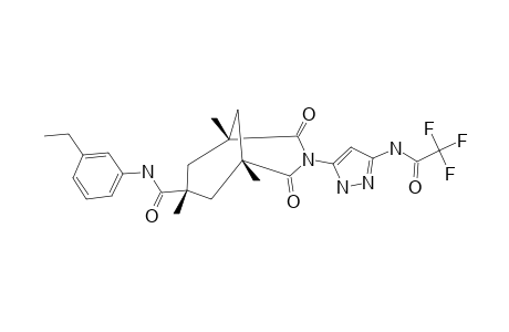 N-(3-ETHYLPHENYL)-1,5,7-TRIMETHYL-2,4-DIOXO-3-[5-(2,2,2-TRIFLUOROACETYLAMINO)-2H-PYRAZOL-3-YL]-3-AZABICYCLO-[3.3.1]-NONANE-7-CARBOXAMIDE