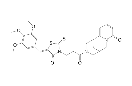 (1S,9R)-11-{3-[(5Z)-4-oxo-2-thioxo-5-(3,4,5-trimethoxybenzylidene)-1,3-thiazolidin-3-yl]propanoyl}-7,11-diazatricyclo[7.3.1.0~2,7~]trideca-2,4-dien-6-one