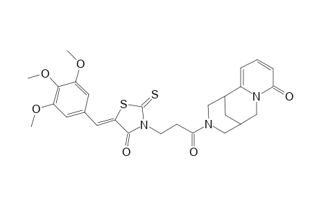 (1S,9R)-11-{3-[(5Z)-4-oxo-2-thioxo-5-(3,4,5-trimethoxybenzylidene)-1,3-thiazolidin-3-yl]propanoyl}-7,11-diazatricyclo[7.3.1.0~2,7~]trideca-2,4-dien-6-one