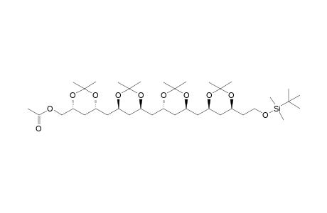 1-(t-Butyldimethylsilyl)oxy]-18-acetoxy-(3,5; 7,9; 11,13; 15,17)-tetrakis[2',2'-dimethyl-1',3'-dioxa]octadecane