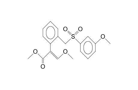 Benzeneacetic acid, .alpha.-(methoxymethylene)-2-[[(3-methoxyphenyl)sulfonyl]methyl]-, methyl ester