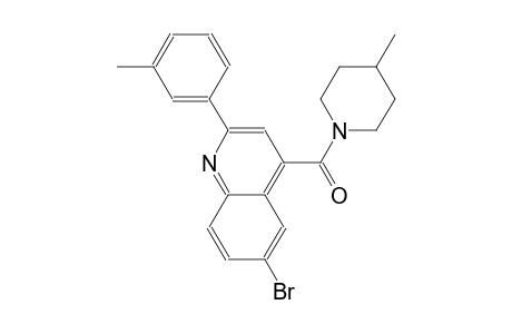 6-bromo-2-(3-methylphenyl)-4-[(4-methyl-1-piperidinyl)carbonyl]quinoline