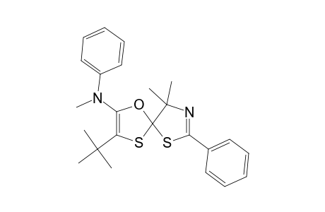 8-(t-Butyl)-4,4-dimethyl-7-(N-methyl-N-phenylamino)-2-phenyl-6-oxa-1,9-dithia-3-azaspiro[4.4]nona-1,7-diene