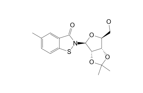 5-METHYL-2-(2',3'-O-ISOPROPYLIDENE-BETA-D-RIBOFURANOSYL)-1,2-BENZISOXAZOL-3-ONE