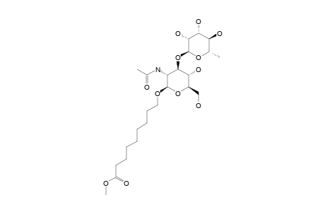 8-METHOXYCARBONYLOCTYL-2-ACETAMIDO-2-DEOXY-3-O-(ALPHA-L-RHAMNOPYRANOSYL)-BETA-D-GLUCOPYRANOSIDE