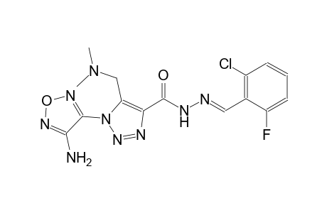 1-(4-amino-1,2,5-oxadiazol-3-yl)-N'-[(E)-(2-chloro-6-fluorophenyl)methylidene]-5-[(dimethylamino)methyl]-1H-1,2,3-triazole-4-carbohydrazide