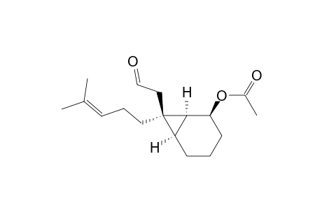 Bicyclo[4.1.0]heptane-7-acetaldehyde, 2-(acetyloxy)-7-(4-methyl-3-pentenyl)-, (1.alpha.,2.beta.,6.alpha.,7.beta.)-(.+-.)-