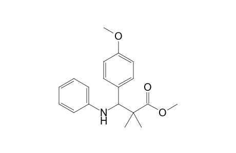 2,2-Dimethyl-3-(4-methoxyphenyl)-3-phenylaminopropionic acid methyl ester