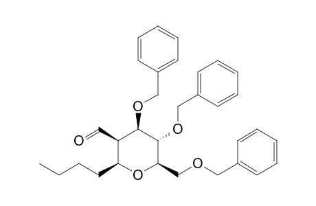 2-[(Benzyloxy)methyl]-3,4-bis(benzyloxy)-5-formyl-6-butyl-perhydro-pyran
