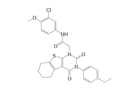 N-(3-chloro-4-methoxyphenyl)-2-(3-(4-ethylphenyl)-2,4-dioxo-3,4,5,6,7,8-hexahydro[1]benzothieno[2,3-d]pyrimidin-1(2H)-yl)acetamide