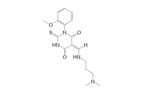 (5E)-5-({[3-(dimethylamino)propyl]amino}methylene)-1-(2-methoxyphenyl)-2-thioxodihydro-4,6(1H,5H)-pyrimidinedione
