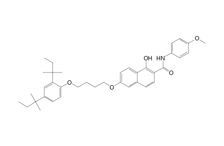 2-Naphthalenecarboxamide, 6-[4-[2,4-bis(1,1-dimethylpropyl)phenoxy]butoxy]-1-hydroxy-N-(4-methoxyphenyl)-