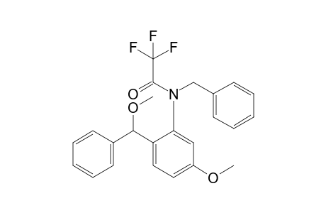2,2,2-trifluoro-N-[5-methoxy-2-[methoxy(phenyl)methyl]phenyl]-N-(phenylmethyl)acetamide