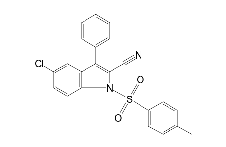 5-CHLORO-3-PHENYL-1-(p-TOLYLSULFONYL)INDOLE-2-CARBONITRILE