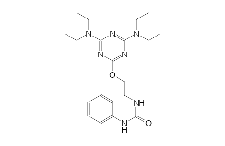 N-(2-{[4,6-bis(diethylamino)-1,3,5-triazin-2-yl]oxy}ethyl)-N'-phenylurea