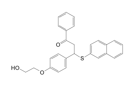 1-Propanone, 3-[4-(2-hydroxyethoxy)phenyl]-3-(2-naphthalenylthio)-1-phenyl-