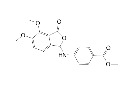 benzoic acid, 4-[(1,3-dihydro-4,5-dimethoxy-3-oxo-1-isobenzofuranyl)amino]-, methyl ester