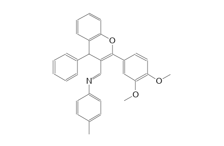 N-{(E)-[2-(3,4-dimethoxyphenyl)-4-phenyl-4H-chromen-3-yl]methylidene}-4-methylaniline