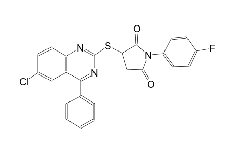 3-[(6-chloro-4-phenyl-2-quinazolinyl)sulfanyl]-1-(4-fluorophenyl)-2,5-pyrrolidinedione