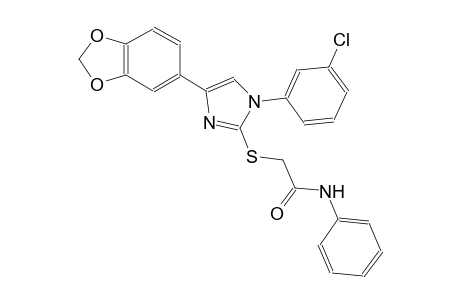 acetamide, 2-[[4-(1,3-benzodioxol-5-yl)-1-(3-chlorophenyl)-1H-imidazol-2-yl]thio]-N-phenyl-