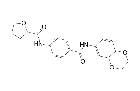 2-furancarboxamide, N-[4-[[(2,3-dihydro-1,4-benzodioxin-6-yl)amino]carbonyl]phenyl]tetrahydro-