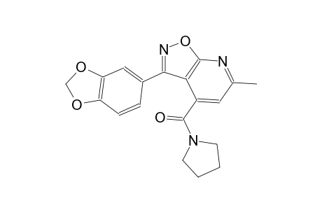 3-(1,3-benzodioxol-5-yl)-6-methyl-4-(1-pyrrolidinylcarbonyl)isoxazolo[5,4-b]pyridine