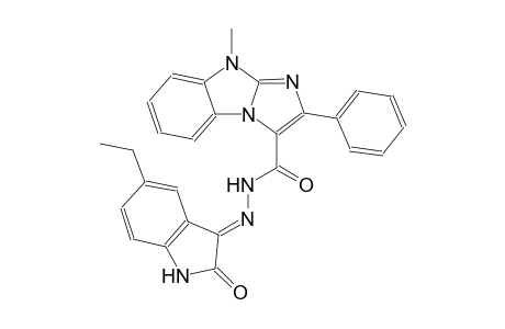 N'-[(3E)-5-ethyl-2-oxo-1,2-dihydro-3H-indol-3-ylidene]-9-methyl-2-phenyl-9H-imidazo[1,2-a]benzimidazole-3-carbohydrazide