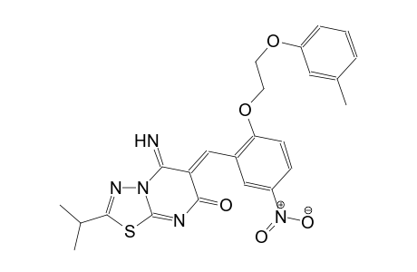 7H-[1,3,4]thiadiazolo[3,2-a]pyrimidin-7-one, 5,6-dihydro-5-imino-2-(1-methylethyl)-6-[[2-[2-(3-methylphenoxy)ethoxy]-5-nitrophenyl]methylene]-, (6Z)-