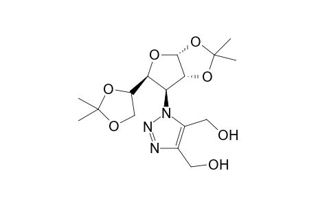 4,5-Dhydroxymethyl-1-(3'-deoxy-1',2':5',6'-di-O-isopropylidene-.alpha.,D-glucofuranos-3'-yl)-1,2,3-triazole