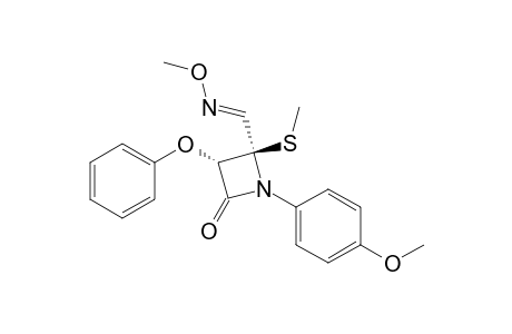 trans-1-(4-Methoxyphenyl)-3-phenoxy-4-methoxyiminomethyl-4-methylthio-azetidin-2-one