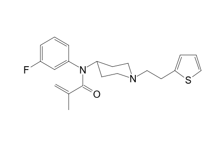 N-(3-Fluorophenyl)-2-methyl-N-(1-[2-(thiophen-2-yl)ethyl]piperidin-4-yl)prop-2-enamide