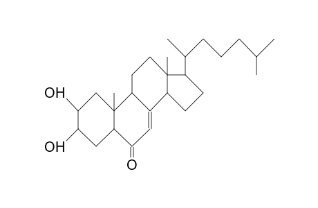 2b,3b-Dihydroxy-5b-cholest-7-en-6-one