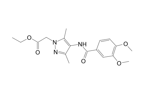 2-[3,5-dimethyl-4-(veratroylamino)pyrazol-1-yl]acetic acid ethyl ester