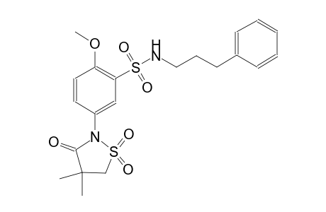 benzenesulfonamide, 5-(4,4-dimethyl-1,1-dioxido-3-oxo-2-isothiazolidinyl)-2-methoxy-N-(3-phenylpropyl)-