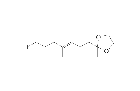 2-[(E)-7-iodanyl-4-methyl-hept-3-enyl]-2-methyl-1,3-dioxolane