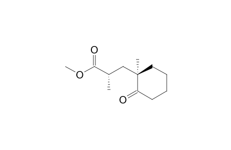 Methyl (.alpha.S,1R)-.alpha.,1-Dimethyl-2-oxocyclohexanepropanoate