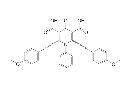 2,6-BIS(p-METHOXYSTYRYL)-1,4-DIHYDRO-4-OXO-1-PHENYL-3,5-PYRIDINEDICARBOXYLIC ACID