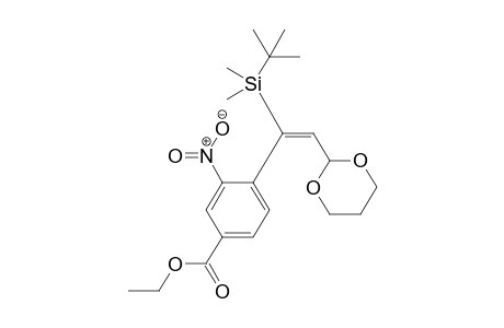 (E)-Ethyl 4-(1-(tert-butyldimethylsilyl)-2-(1,3-dioxan-2-yl)vinyl)-3-nitrobenzoate