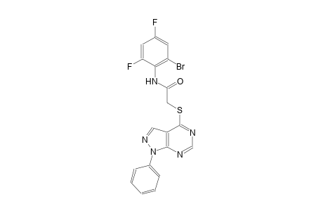 N-(2-bromo-4,6-difluorophenyl)-2-[(1-phenyl-1H-pyrazolo[3,4-d]pyrimidin-4-yl)sulfanyl]acetamide