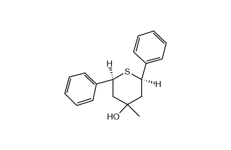 cis-2,6-DIPHENYL-4-METHYLTETRAHYDROTHIOPYRAN-4^a-OL