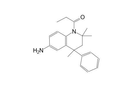 6-quinolinamine, 1,2,3,4-tetrahydro-2,2,4-trimethyl-1-(1-oxopropyl)-4-phenyl-