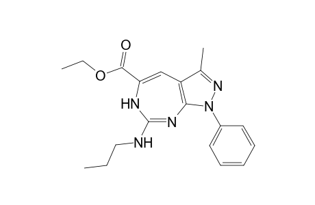 1-Phenyl-3-methyl-5-(ethoxycarbonyl)-7-(propylamino)pyrazolo[3,4-d][1,3]diazepine