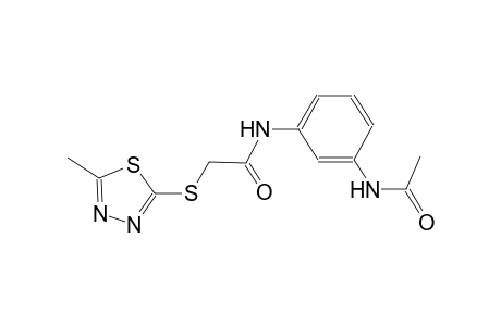 N-[3-(acetylamino)phenyl]-2-[(5-methyl-1,3,4-thiadiazol-2-yl)sulfanyl]acetamide