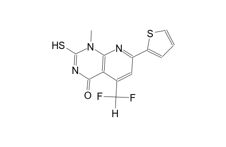 pyrido[2,3-d]pyrimidin-4(1H)-one, 5-(difluoromethyl)-2-mercapto-1-methyl-7-(2-thienyl)-