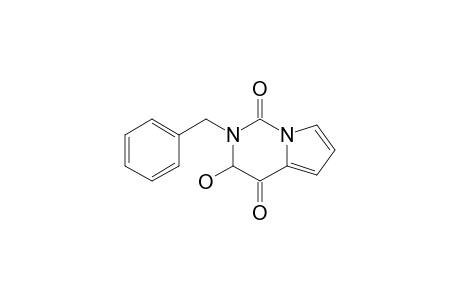 2-BENZYL-1,2,3,4-TETRAHYDRO-3-HYDROXYPYRROLO-[1,2-C]-PYRIMIDINE-1,4-DIONE