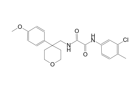 N~1~-(3-chloro-4-methylphenyl)-N~2~-{[4-(4-methoxyphenyl)tetrahydro-2H-pyran-4-yl]methyl}ethanediamide