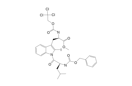 N-(IN)-L-BENZOXYCARBONYL-LEUCYL-2-N-(ALPHA)-2,2,2-TRICHLOROETHOXYCARBONYL-2-IODO-D-TRYPTOPHAN-METHYLESTER