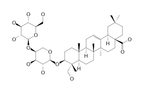 3-O-[BETA-D-GLUCOPYRANOSYL-(1->4)-ALPHA-L-ARABINOPYRANOSYL]-HEDERAGENIN